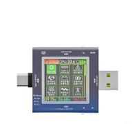 GLFLOW Rilevatore USB 2-in-1 con display digitale, misuratore di corrente di tensione 45-50 V 12 A, tester di protocollo QC PD AFC per tablet e telefono portatile