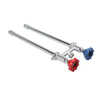 GLFLOW Rubinetto esterno con fornitura di acqua calda e fredda, rubinetto antigelo 1/2 in MIP e 3/4 in filettatura GHT, bavaglino per tubo in rame per uso tutto l'anno