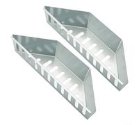 GLFLOW Set di 2 cestini per carbonella in acciaio inox, per bollitore, grill, barbecue, zona di calore, strumento di cottura, supporto per bricchette indiretta, metodo di cottura