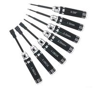 GLFLOW Set di 7 cacciaviti esagonali e dadi per auto cingolate RC - 27 mm, 0,5 mm, 2 mm, 4 mm, 5 mm, 5,5 mm, compatibile con modelli Traxxas Axial SCX24 FMS FCX24/18/24