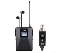 GLFLOW Sistema di monitoraggio in-ear wireless UHF con auricolari, 20 canali per registrazione live e performance, accessorio audio professionale per studi, eventi e prove di banda
