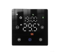 GLFLOW Telecomando per termostato intelligente Zigbee, programmazione programmabile per ottimizzazione della temperatura della caldaia domestica (nero)