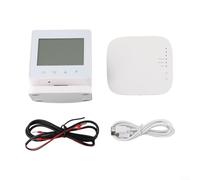 GLFLOW Tuya Smart Wireless RF433 Termostato per riscaldamento caldaia a gas, regolatore di temperatura con app e controllo vocale, bianco (WiFi)
