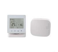 GLFLOW Tuya Smart Wireless RF433 Termostato per riscaldamento caldaia a gas, regolatore di temperatura con app e controllo vocale, bianco (senza WiFi)