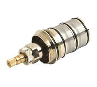 GLFLOW Valvola per doccia, miscelatore termostatico per vasca da bagno, cartuccia termostatica in ottone, kit di riparazione per valvola miscelatrice Assad, 115,35 mm, oro/argento (argento)