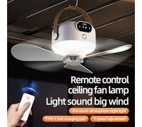 GLFLOW Ventilatore elettrico portatile con telecomando, perfetto per piccoli spazi abitativi, ricarica USB e luce notturna integrata per uso notturno (inserto dritto)
