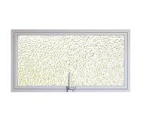 GLFNB Finestra in Metallo Rettangolare Girevole a 360°, Vetro per la Privacy, Finestra a Battente Girevole, Finestra di Ventilazione incorporata per Bagno Interno, seminterrato (Bianco, 60X30CM/23