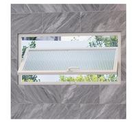 GLFNB Finestra per seminterrato Scorrevole Orizzontale a Filo in Metallo con Vetro e zanzariera per capannoni, pollai, Case mobili, Bagno e seminterrato (Largo, 31,5x15,8 pollici/80x40 cm)