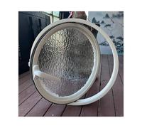 GLFNB Finestre di Ventilazione girevoli a 360° con Maniglie, finestre di Ricambio con Vetro e zanzariera, Montaggio a Filo, Telaio in Alluminio per capannoni, pollai, Serre e ristoranti (Wit, 85 c
