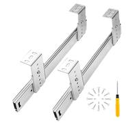 GLFNB Guide per cassetti Resistenti per Supporto Tastiera sotto scrivania, staffe Regolabili, Coppia da 30 cm, 35 cm e 40 cm, per Cucina, Garage, Guide scorrevoli Lisce per Ripiani