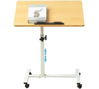 GLFNB Scrivania Regolabile in Altezza, Comodino Mobile - Piano Girevole per aule - Tavolo da Letto - Perfetto per la Camera da Letto - di Standing Table