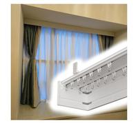 GLFNB Tenda a Doppio Strato con Manto e Copertura per Asta - Montaggio a Parete/soffitto da 2 a 30 Piedi per soggiorni e Hotel Design Elegante con Stecche Soluzione per Tende Resistente ed El