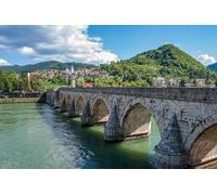 GLHUIOZ 1000 pezzi puzzle per adulti, grandi e impegnativi puzzle per adulti, intrattenimento 1000 pezzi puzzle regalo per amici familiari Fiumi Ponti Bosnia 75x50cm