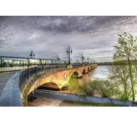 GLHUIOZ 1000 pezzi puzzle per adulti, grandi e impegnativi puzzle per adulti, intrattenimento 1000 pezzi puzzle regalo per amici familiari Francia Ponti Fiumi Treni 75x50cm