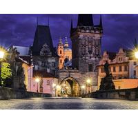 GLHUIOZ 1500 pezzi puzzle per adulti, grandi e impegnativi puzzle per adulti, intrattenimento 1500 pezzi puzzle regalo per amici familiari Repubblica Ceca Ponti di Praga 87x57cm