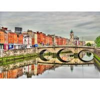 GLHUIOZ 1500 Pezzi Puzzle-Puzzle di Legno-Relax Puzzle Giochi-rompicapo Puzzle per Bambini e Adulti Regali Ponti di Dublino Fiumi Liffey 87x57cm