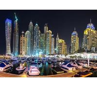 GLHUIOZ 500 pezzi puzzle per adulti, grandi e impegnativi puzzle per adulti, intrattenimento 500 pezzi puzzle regalo per amici familiari Porti turistici Dubai Emirati Arabi Uniti 52x38cm