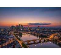 GLHUIOZ 500 pezzi puzzle per adulti, grandi e impegnativi puzzle per adulti, intrattenimento 500 pezzi puzzle regalo per amici familiari Ponti Fiumi Germania Francoforte 52x38cm