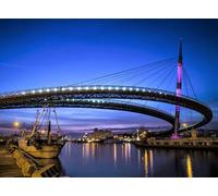 GLHUIOZ 500 pezzi puzzle per adulti, grandi e impegnativi puzzle per adulti, intrattenimento 500 pezzi puzzle regalo per amici familiari Italia Fiumi Ponti Porti Turistici Pescara 52x38cm