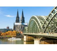 GLHUIOZ 500 Pezzi Puzzle-Puzzle di Legno-Relax Puzzle Giochi-rompicapo Puzzle per Bambini e Adulti Regali Colonia Germania Fiumi Ponti Battello fluviale 52x38cm