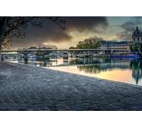 GLHUIOZ 500 Pezzi Puzzle-Puzzle di Legno-Relax Puzzle Giochi-rompicapo Puzzle per Bambini e Adulti Regali Francia Ponti Fiumi Quartiere del Louvre 52x38cm