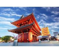 GLHUIOZ Genuine Puzzles. 500 Pezzi. Giappone Tokyo Templi Fioriti 52x38cm