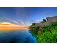 GLHUIOZ Other Impossible Puzzle,500 Pezzi,Tramonto,l'isola di Moorea,Tahiti,52x38cm