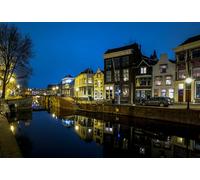 GLHUIOZ Puzzle 1000 Pezzi paesaggi-Puzzle di Legno- Relax Puzzle Giochi-rompicapo Puzzle Città Romantica per Bambini e Adulti Regali Fiumi olandesi Schiedam 75x50cm