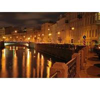 GLHUIOZ Puzzle 1000 Pezzi paesaggi-Puzzle di Legno- Relax Puzzle Giochi-rompicapo Puzzle Città Romantica per Bambini e Adulti Regali Russia Ponti di Pietroburgo 75x50cm