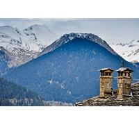 GLHUIOZ Puzzle 1000 Pezzi paesaggi-Puzzle di Legno- Relax Puzzle Giochi-rompicapo Puzzle Città Romantica per Bambini e Adulti Regali Tetto,75x50cm