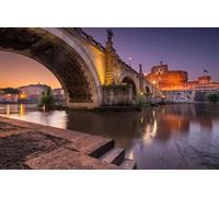 GLHUIOZ Puzzle 1000 Pezzi Puzzle adulti Puzzle Classico paesaggio - Gioco di Puzzle e Gioco di Famiglia, Consigliato per Adulti o Oltre 6 Anni Ponti Fiumi Roma Italia 75x50cm