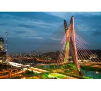 GLHUIOZ Puzzle 1000 Pezzi Puzzle adulti Puzzle Classico paesaggio - Gioco di Puzzle e Gioco di Famiglia, Consigliato per Adulti o Oltre 6 Anni Brasile Ponti Fiumi 75x50cm