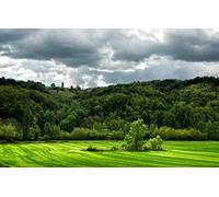 GLHUIOZ Puzzle 1000 Pezzi Puzzle adulti Puzzle Classico paesaggio - Gioco di Puzzle e Gioco di Famiglia,Consigliato per Adulti o Oltre 6 Anni,Campo,l'Italia,Lugagnano Val D'Arda,75x50cm