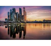 GLHUIOZ Puzzle 1000 Pezzi Puzzle adulti Puzzle Classico paesaggio - Gioco di Puzzle e Gioco di Famiglia, Consigliato per Adulti o Oltre 6 Anni Mosca Russia Fiumi Città 75x50cm