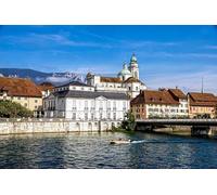 GLHUIOZ Puzzle 1000 Pezzi Puzzle Classici Adulti Stampa ad Alta Definizione Decorazioni per la Casa Gioco di Famiglia Regalo di Natale Cattedrale Svizzera Fiumi Soletta 75x50cm