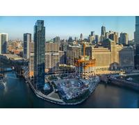 GLHUIOZ Puzzle 1000 pezzi, puzzle per adulti e bambini per la stampa ad alta definizione, gioco di famiglia sfida Ponti USA Città di Chicago 75x50cm