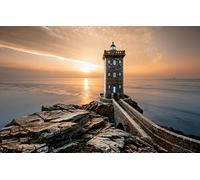 GLHUIOZ Puzzle 1000 Pezzi,Puzzle per Adulti,Puzzle di Legno,Francia,Bretagna,Phare De Kermorvan,75x50cm