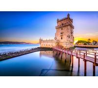 GLHUIOZ Puzzle 1500 Pezzi paesaggi-Puzzle di Legno- Relax Puzzle Giochi-rompicapo Puzzle Città Romantica per Bambini e Adulti Regali Costa del Portogallo 87x57cm