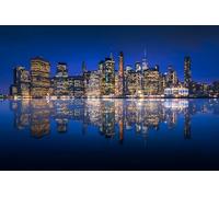 GLHUIOZ Puzzle 1500 Pezzi Puzzle adulti Puzzle Classico paesaggio - Gioco di Puzzle e Gioco di Famiglia, Consigliato per Adulti o Oltre 6 Anni Città dei fiumi degli Stati Uniti 87x57cm