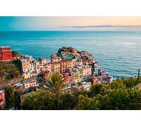 GLHUIOZ Puzzle 1500 Pezzi Puzzle adulti Puzzle Classico paesaggio - Gioco di Puzzle e Gioco di Famiglia, Consigliato per Adulti o Oltre 6 Anni Parco marino Italia Manarola 87x57cm