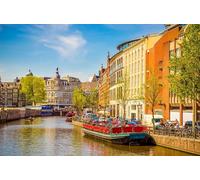 GLHUIOZ Puzzle 500 Pezzi, Collezione Paesaggi & Foto, Jigsaw Puzzle per Adulti - Stampa di Alta Qualità Battello fluviale Amsterdam, Paesi Bassi 52x38cm