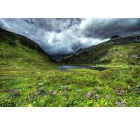 GLHUIOZ Puzzle 500 Pezzi paesaggi-Puzzle di Legno- Relax Puzzle Giochi-rompicapo Puzzle Città Romantica per Bambini e Adulti Regali Lago,Svizzera,Lago Oberalp,52x38cm