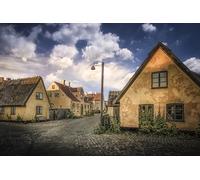 GLHUIOZ Puzzle 500 Pezzi paesaggi-Puzzle di Legno- Relax Puzzle Giochi-rompicapo Puzzle Città Romantica per Bambini e Adulti Regali Via Danimarca 52x38cm