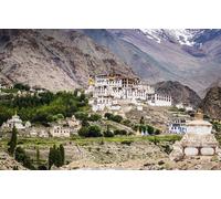 GLHUIOZ Puzzle 500 Pezzi paesaggi-Puzzle di Legno- Relax Puzzle Giochi-rompicapo Puzzle Città Romantica per Bambini e Adulti Regali Monastero indiano di Likir Ladakh 52x38cm