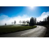 GLHUIOZ Puzzle 500 Pezzi paesaggi-Puzzle di Legno- Relax Puzzle Giochi-rompicapo Puzzle Città Romantica per Bambini e Adulti Regali Austria,Strada verso il nulla,Curva,52x38cm