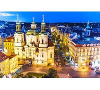 GLHUIOZ Puzzle 500 Pezzi paesaggi-Puzzle di Legno- Relax Puzzle Giochi-rompicapo Puzzle Città Romantica per Bambini e Adulti Regali Repubblica di Praga 52x38cm