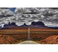 GLHUIOZ Puzzle 500 Pezzi paesaggi-Puzzle di Legno- Relax Puzzle Giochi-rompicapo Puzzle Città Romantica per Bambini e Adulti Regali Deserto,Strada,52x38cm