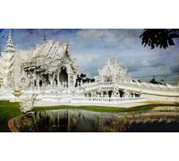 GLHUIOZ Puzzle 500 Pezzi paesaggi-Puzzle di Legno- Relax Puzzle Giochi-rompicapo Puzzle Città Romantica per Bambini e Adulti Regali Thailandia Chiang Rai 52x38cm