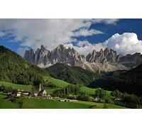 GLHUIOZ Puzzle 500 Pezzi Puzzle adulti Puzzle Classico paesaggio - Gioco di Puzzle e Gioco di Famiglia,Consigliato per Adulti o Oltre 6 Anni Italia,Dolomiti,52x38cm