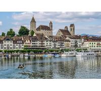GLHUIOZ Puzzle 500 Pezzi Puzzle adulti Puzzle Classico paesaggio - Gioco di Puzzle e Gioco di Famiglia, Consigliato per Adulti o Oltre 6 Anni Battello fluviale del lago Svizzera 52x38cm
